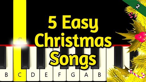 Very Easy Christmas Songs Piano Tutorial Beginner Youtube