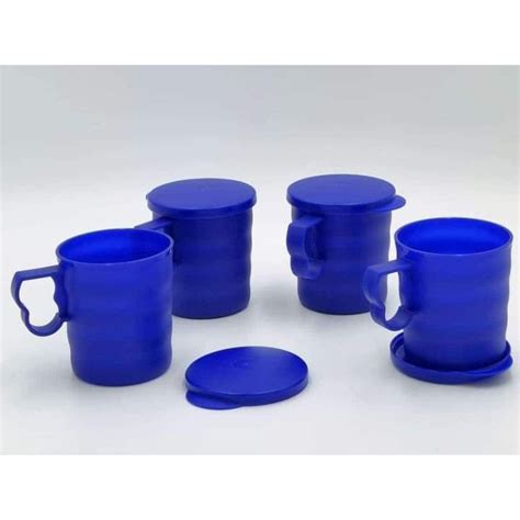 Tupperware Royale Blue Mug With Seal Shopee Malaysia