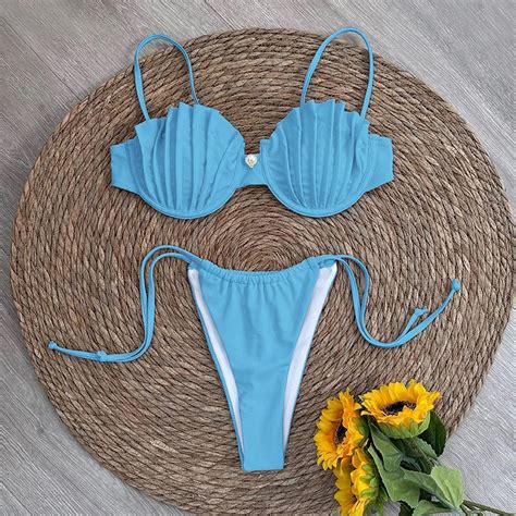 Sexy Shell Micro Bikini 2025 Women Swimsuit Female Swimwear Thong Biki Jonnas Apparel Beauty