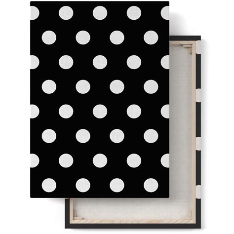 Blackandwhite Polka Dots Canvas Print — Hypesheriff Us