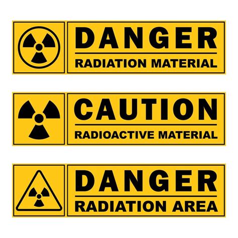 Danger Caution Radioactive Area Radiation Material Singage Yellow