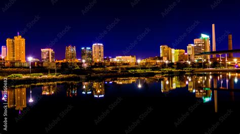 Birmingham skyline at night Stock Photo | Adobe Stock