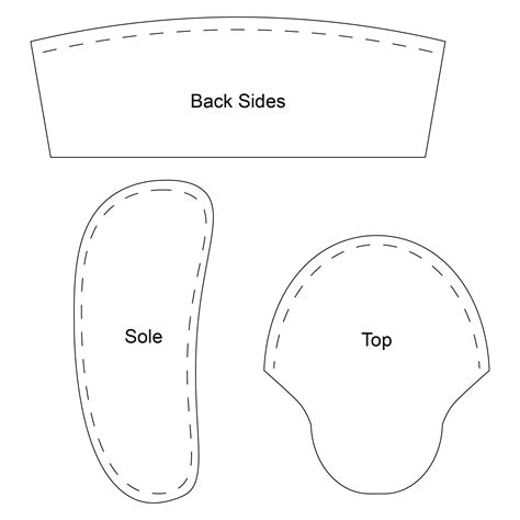 Baby Moccasin Pattern - 10 Free PDF Printables | Printablee | Leather ...