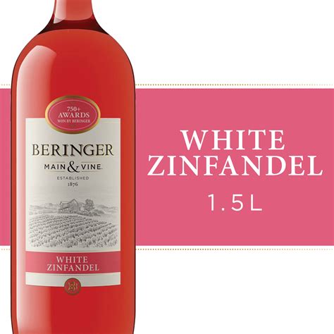 Beringer Main Vine White Zinfandel Pink Wine American 1 5 Liter