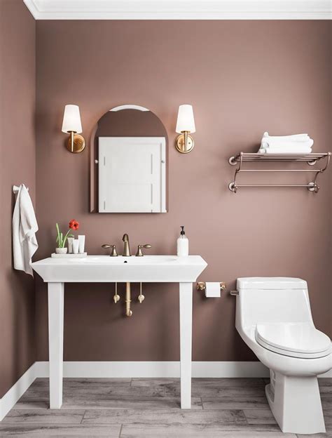 Dusky Mauve Modern Bathroom Bathroom Wall Colors Toilet Room Decor Bathroom Inspiration Decor