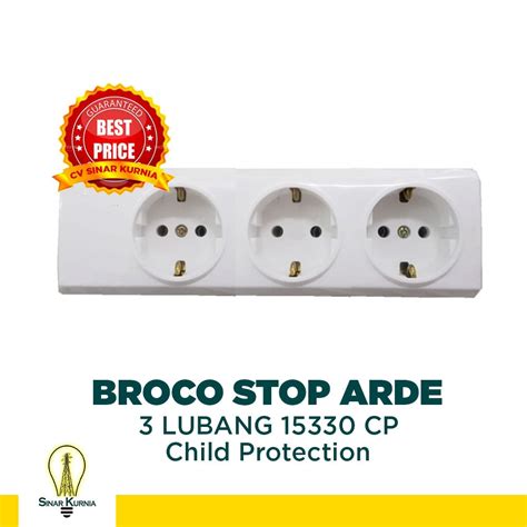 Jual Stop Kontak Broco 3 Lubang Cp 15330 Child Protection Original