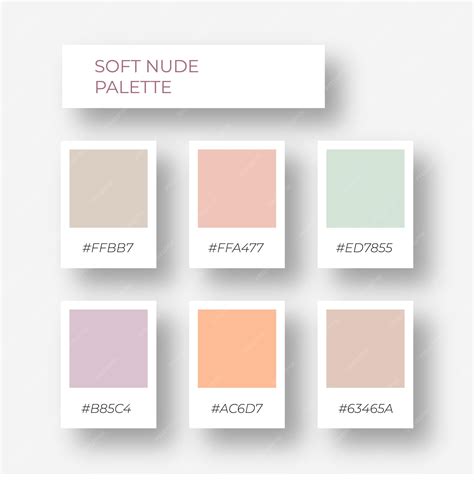 Premium Vector Trendy Pallete Of Color Pastel Color Pallete Swatch