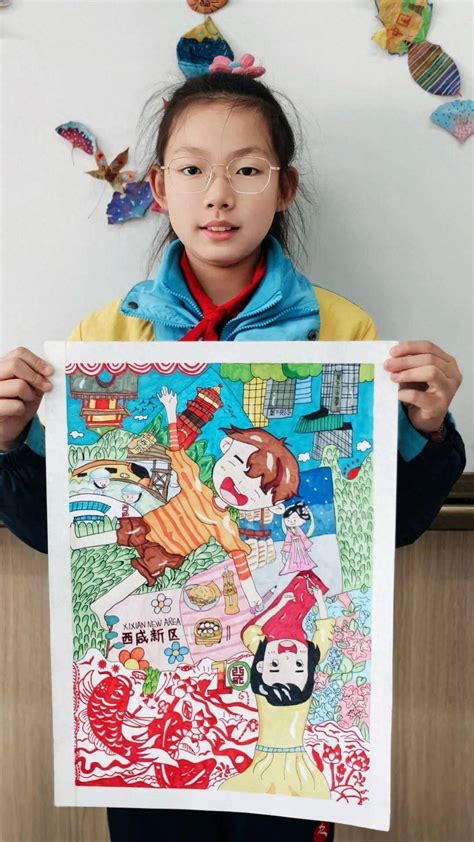 沣东九小在西咸新区青少年艺术节中荣获佳绩绘画优秀奖书法