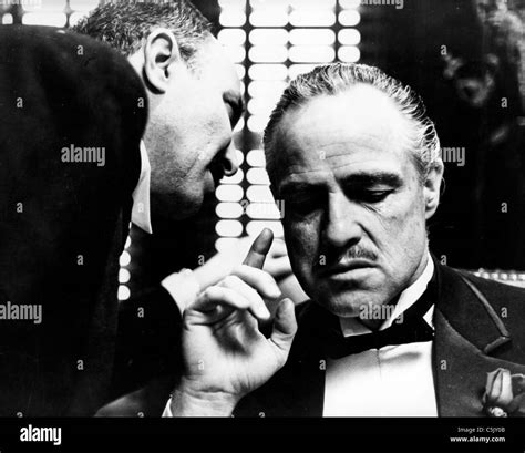 Godfather movie marlon brando Black and White Stock Photos & Images - Alamy