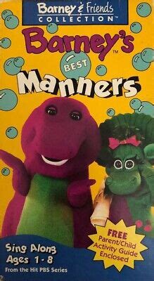 Barney Barneys Best Manners Vhs Tested Rare Vintage Rare