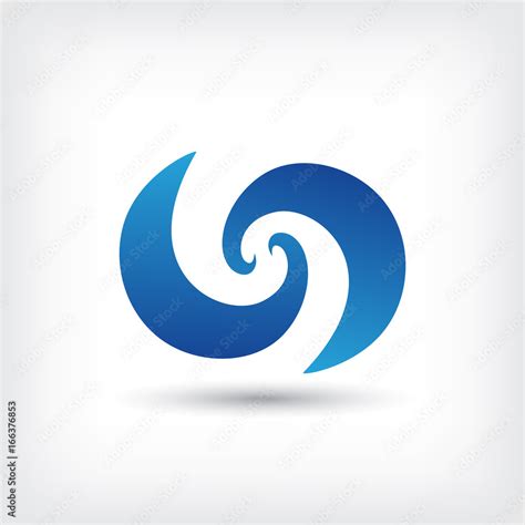 curve vector logo design template, wave icon, spiral sign, twist symbol ...