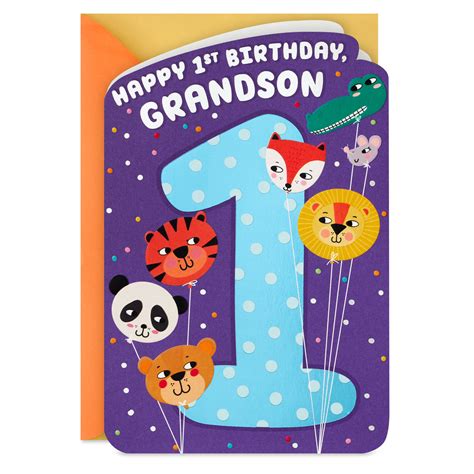 Easy to Love First Birthday Card for Grandson - Greeting Cards | Hallmark