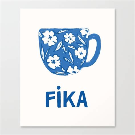 Fika Coffee Break - White Background Canvas Print by Jenny Koland ...