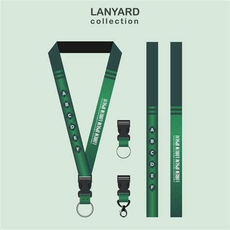 Green Lanyard Template Set for All Company