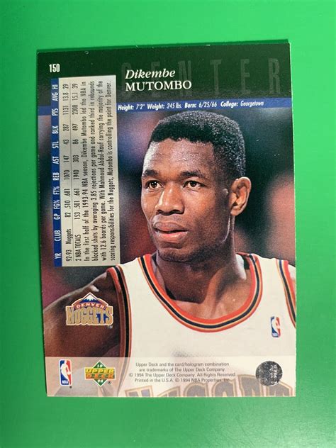 Upper Deck Special Edition Dikembe Mutombo For Sale