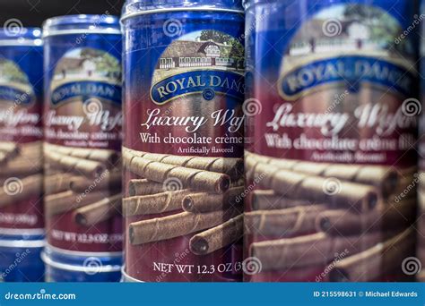 Royal Dansk Luxury Wafers On Display At A Supermarket Editorial Photo