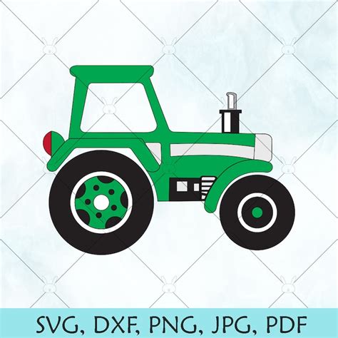 Tractor SVG / Farm Tractor Silhouette / Green Tractor Vector / - Etsy