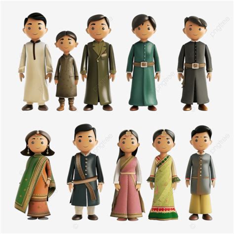 Asian Business Characters They Are Wearing Suits And Traditional Indian ...