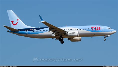 D Amaz Tuifly Boeing 737 8 Max Photo By Raoul Andries Id 1445579