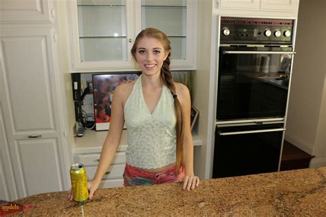 First Timer Alyce Anderson Gets Naked On Kitchen Counter To Part Her Pussy CoedCherry