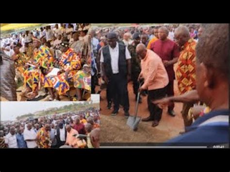 Prez Akufo Addo Cut Sod For The Dualization Of Anweankwanta Kokoben