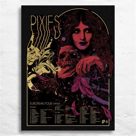 Pixies Europe poster (edition of 45) by Richey Beckett – Salts Mill Shop