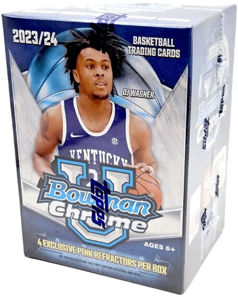 Bowman University 2023 24 Chrome Basketball Blaster Box Trading Cards