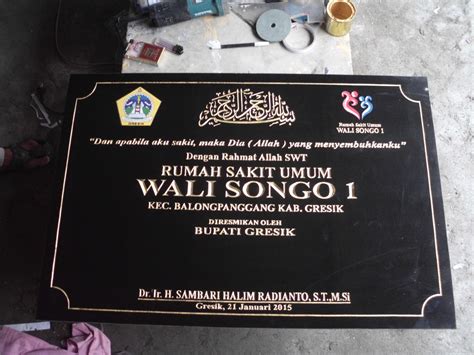 Prasasti Peresmian Papan Nama Marmer Nisan Makam Bongpay Kijingan