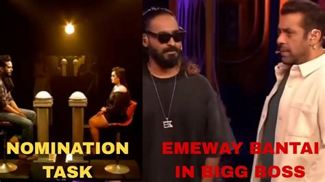 EMIWAY BANTAI IN BIGG BOSS NOMINATION KA TASK SURU HOGAYA YouTube