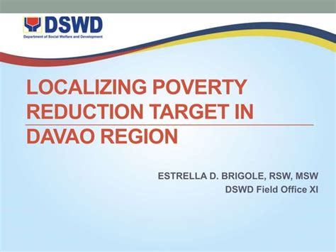 Davao Localizing Poverty Reduction Final Pres 2015 PPT