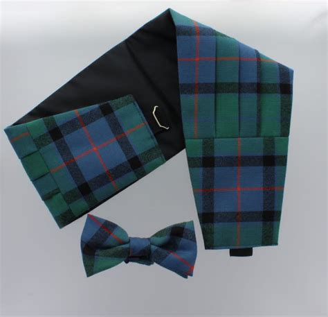 House Of Tartan Cummerbund Bow Tie Set Lightweight Wool Tartan