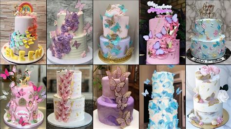 Two Tier Butterfly Cake Design 2022birthday Caketier Cake Designsanniversary Cakebutterfly