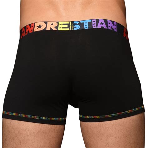 Andrew Christian Boxer Almost Naked Coton Pride Noir Inderwear