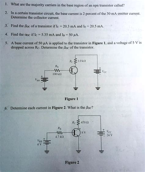 Solved What Are The Majority Carriers In The Base Region Ofan Npn Transistor Called In A