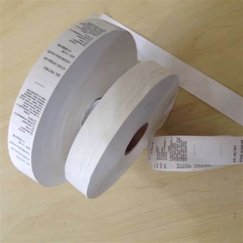 White Nylon Taffeta Fabric Garment Washing Care Labels Ribbon Rolls