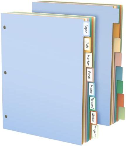 Amazon Honoson Sets Tab Binder Dividers For Ring Binders