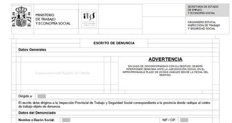 Cómo Mandar Una Denuncia Por Internet A La Inspección De Trabajo