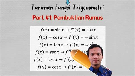 Pembuktian Rumus Turunan Trigonometri Turunan Trigonometri Part1