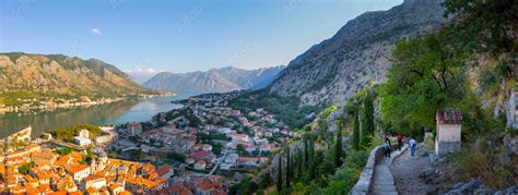 Kotor, Montenegro. Bay of Kotor bay is one of the most beautiful places on Adriatic Sea, it ...