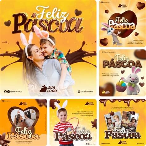 Posts Prontos Para P Scoa Pack Canva Artes