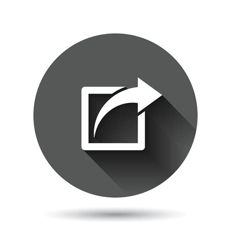 Share button icon in flat style. Arrow sign vector illustration on
