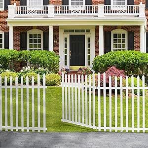 Amazon Garpans 52 W X 44 H Outdoor Vinyl Picket Fence Gate