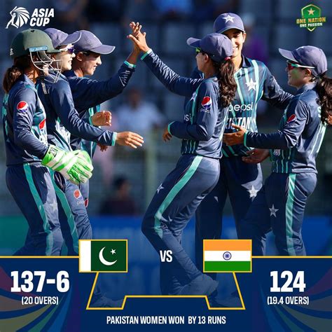 Womens T20 Asia Cup Pakistan Earn A 13 Run Win Over India R Pakistan