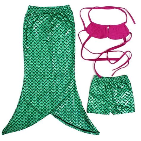 ZANZEA Bikini Maillot de Bain Fille Enfant Déguisement Mermaid ans Vert Cdiscount Prêt