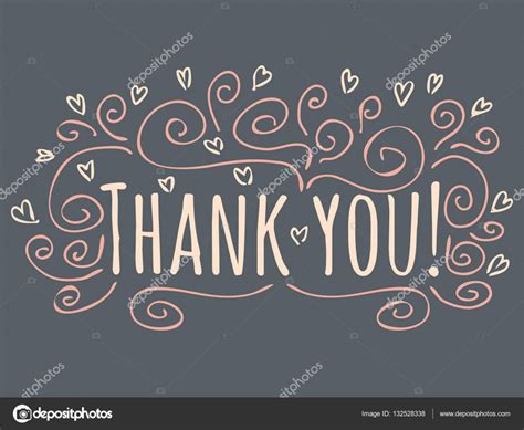 Thank You Handwritten Inscription — Stock Vector © Yverovski 132528338