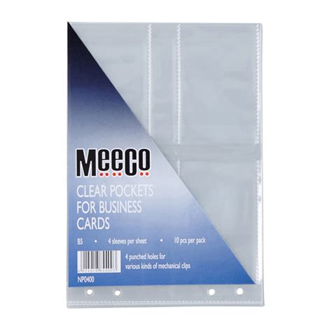 Business Card Holders And Sleeves Meeco