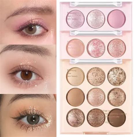 9 COLORI PALETTE Ombretto Perlescente Ombra Opaco Nude Glitter