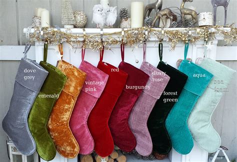 2223 Large Personalized Christmas Stockings Red Gold Green Silver Sea