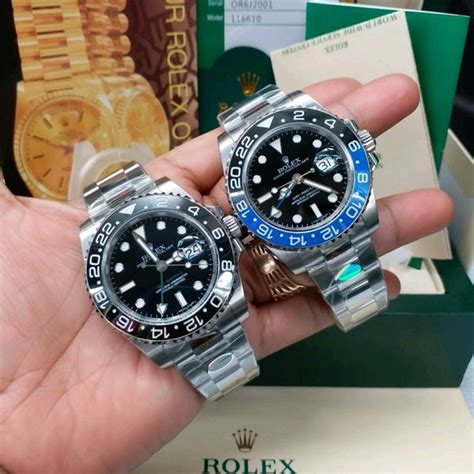 Jual Jam Tangan Pria Merk Rolex GMT Master II Automatic Swiss Eta