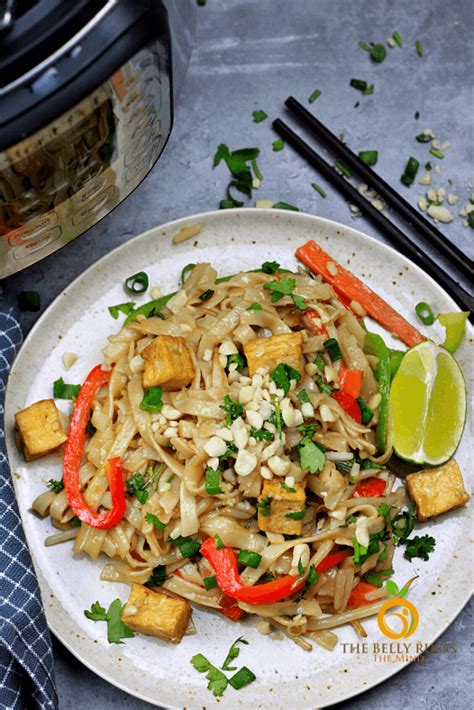 Vegan Tofu Pad Thai Instant Pot Stove Top The Belly Rules The Mind